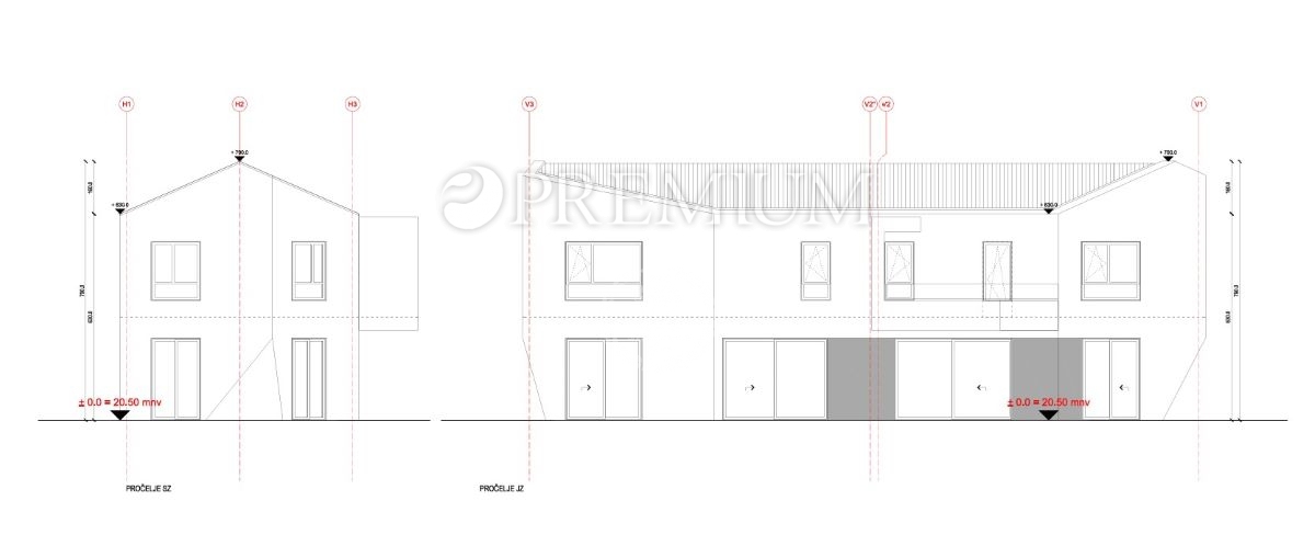 Malinska center, zemljišče za 3 hiše, 80 m od morja!