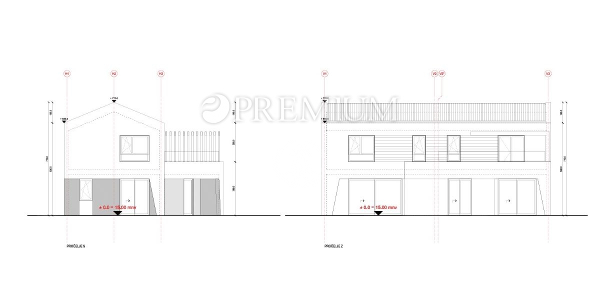 Malinska center, zemljišče za 3 hiše, 80 m od morja!