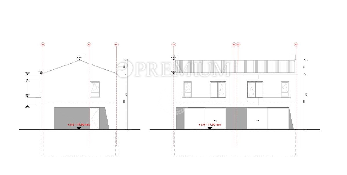 Malinska center, zemljišče za 3 hiše, 80 m od morja!