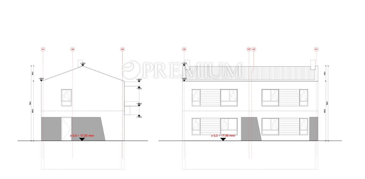 Malinska center, zemljišče za 3 hiše, 80 m od morja!