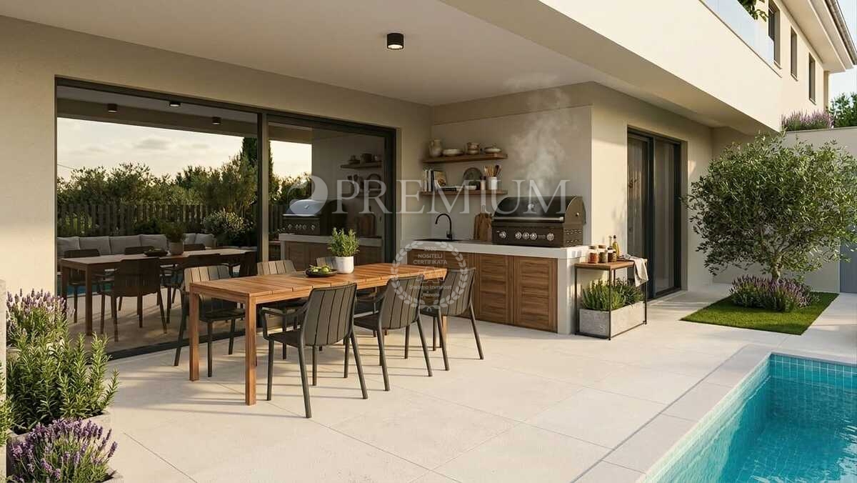 Malinska, hiša z bazenom in pogledom na morje, novogradnja!