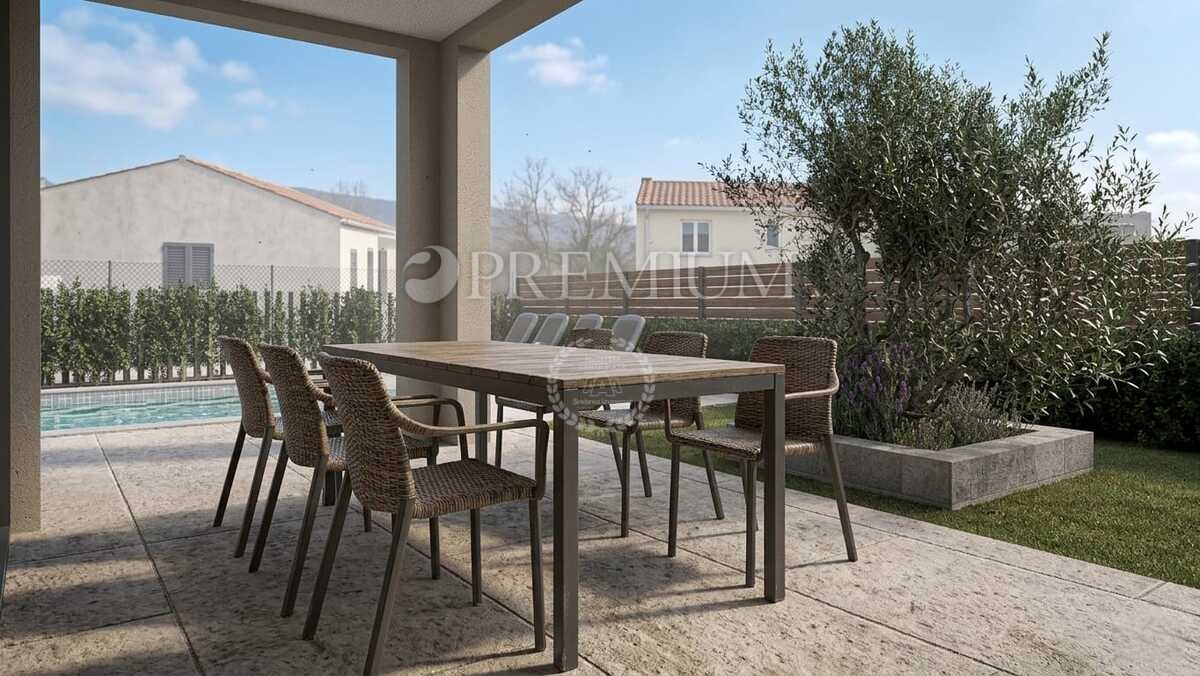 Malinska, hiša z bazenom in pogledom na morje, novogradnja!