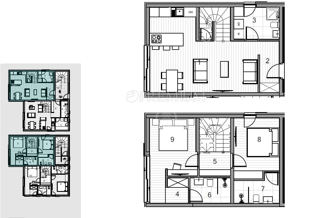 Mesto Krk, prodaja luksuznega dvoetažnega apartmaja!