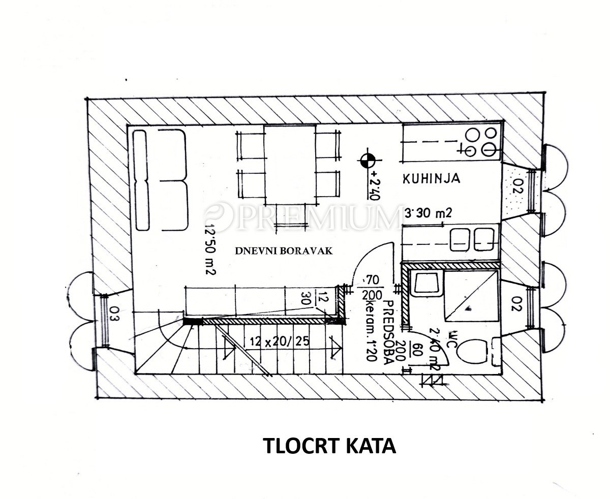 Punat, dvosobno stanovanje, 350 m od morja, 120.000 EUR 