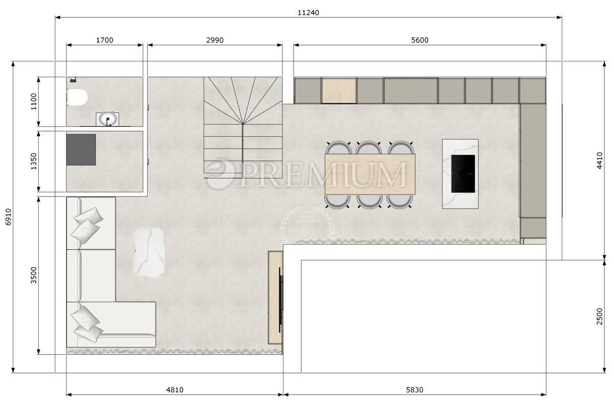 Malinska, dvojček z bazenom, novogradnja, otok Krk!
