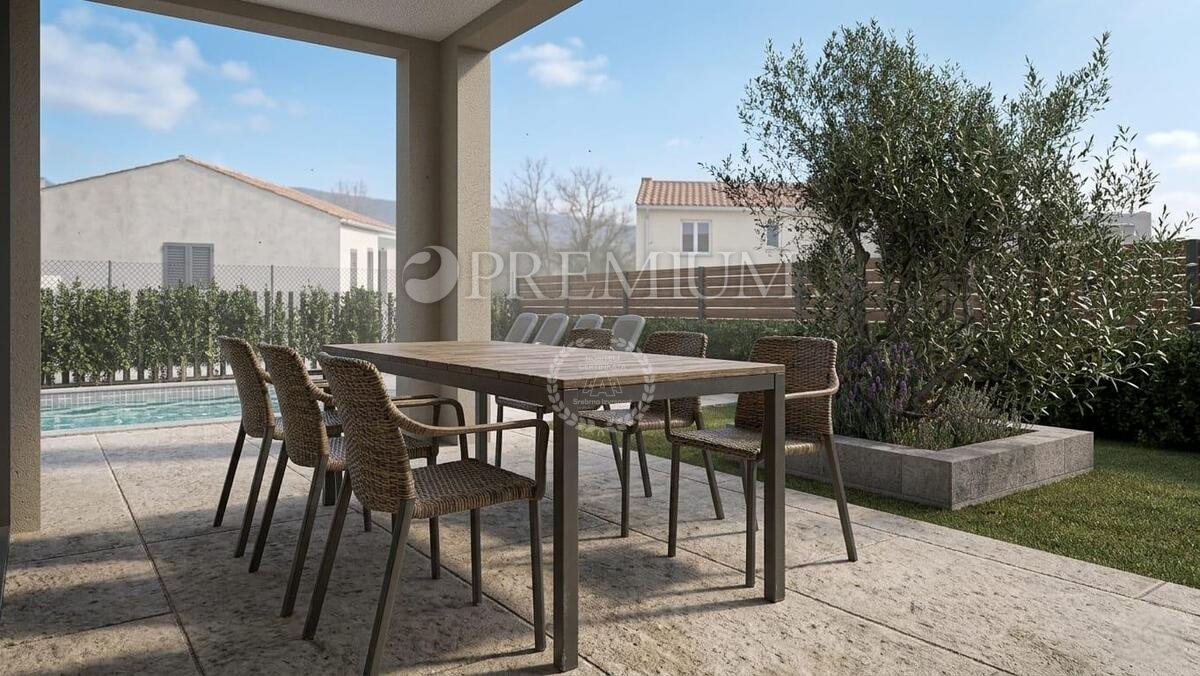 Malinska, dvojček z bazenom, novogradnja, otok Krk!