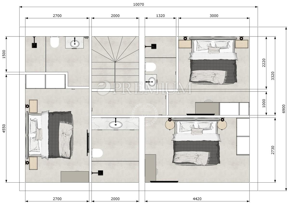 Malinska, dvojček z bazenom, novogradnja, otok Krk!