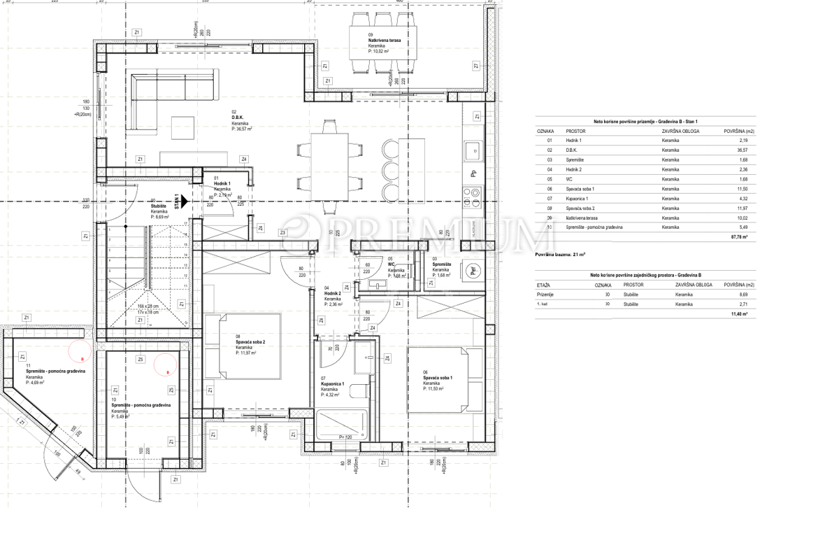 Apartma/stanovanje Vrbnik, 93m2