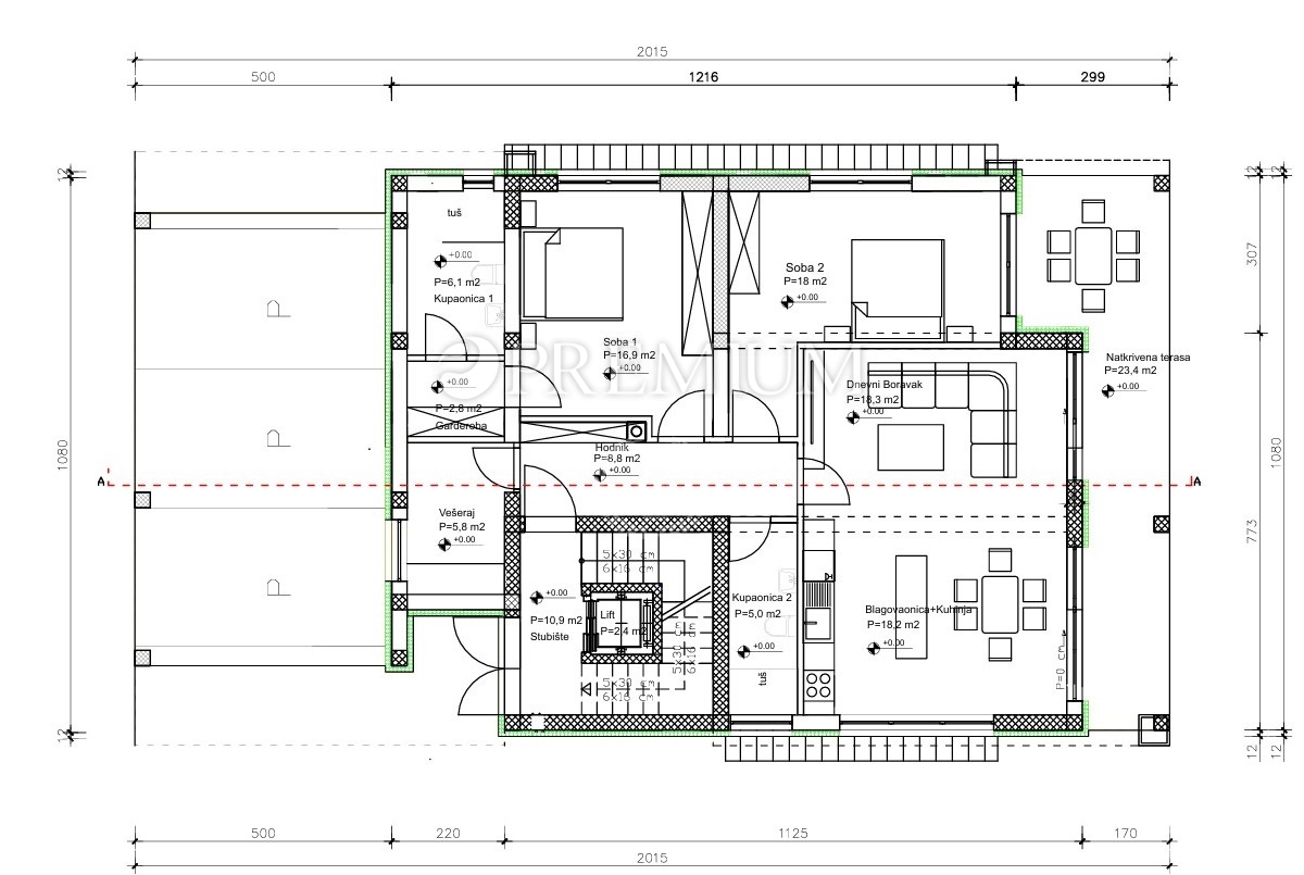 Vrbnik – apartma v novogradnji z bazenom in vrtom!