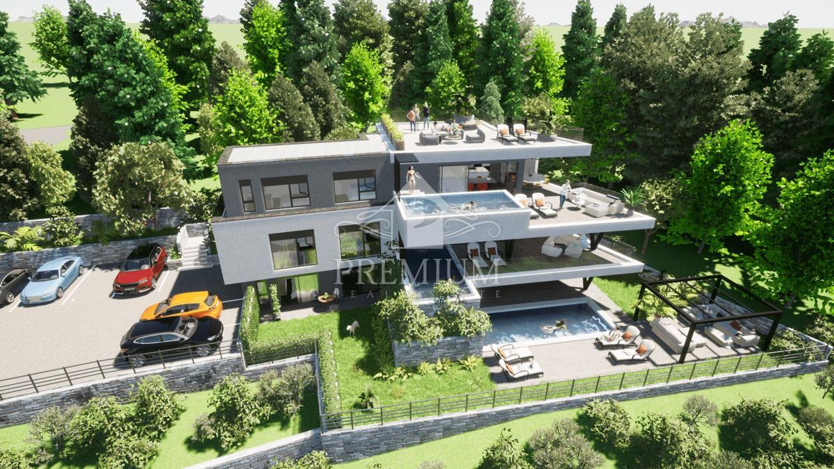 PENTHOUSE Z BAZENOM IN PARKIRIŠČEM, PANORAMSKI RAZGLED