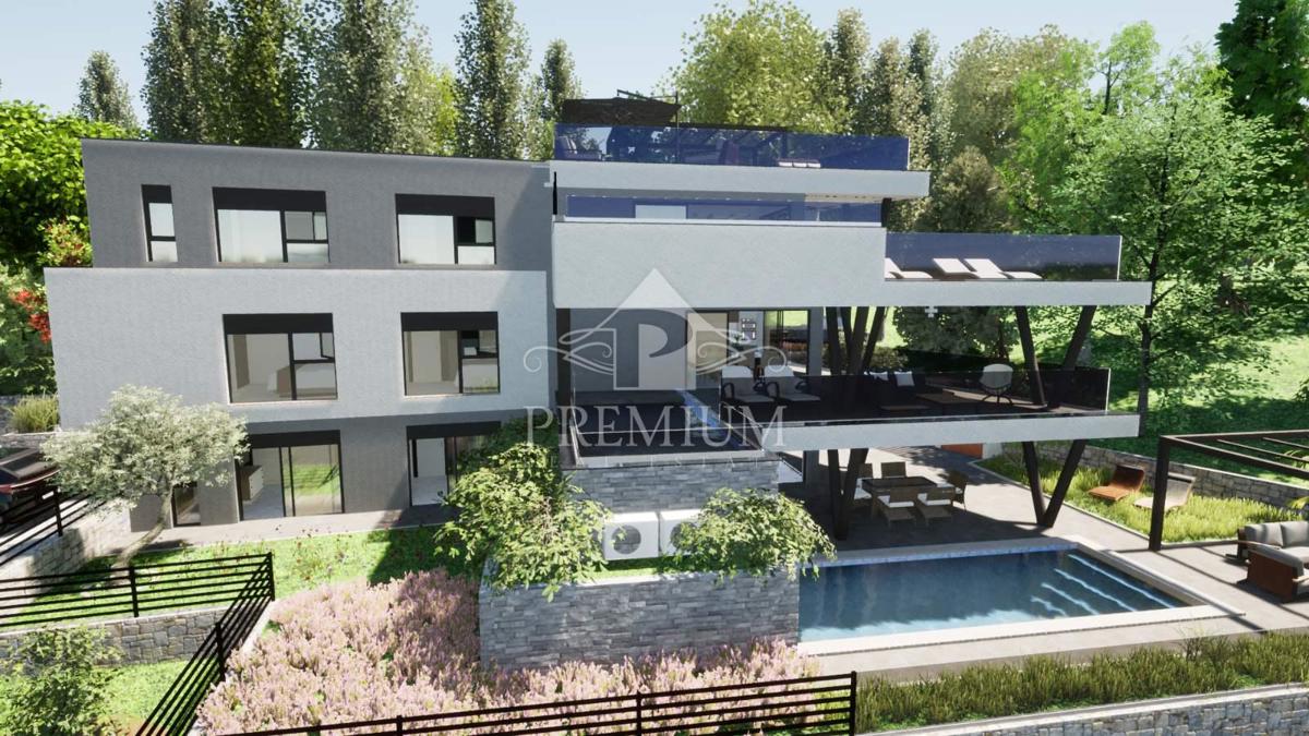 PENTHOUSE Z BAZENOM IN PARKIRIŠČEM, PANORAMSKI RAZGLED