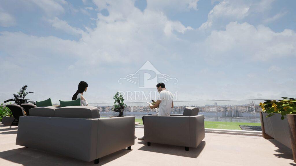 PENTHOUSE Z BAZENOM IN PARKIRIŠČEM, PANORAMSKI RAZGLED