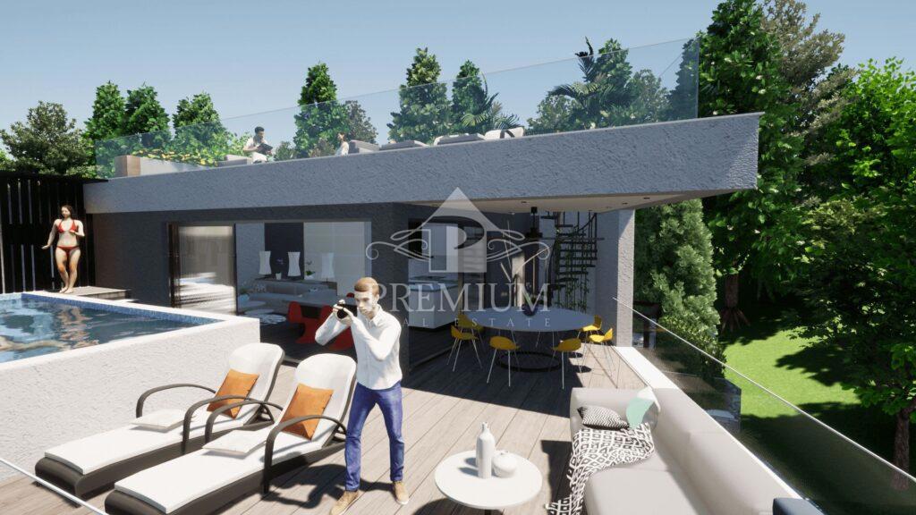 PENTHOUSE Z BAZENOM IN PARKIRIŠČEM, PANORAMSKI RAZGLED