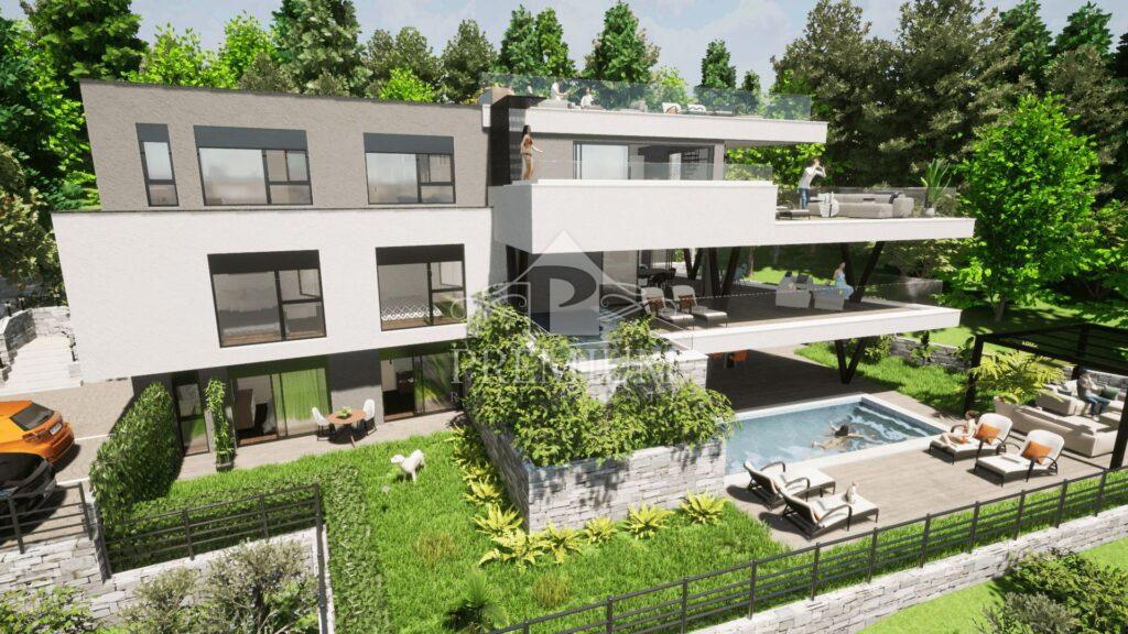 PENTHOUSE Z BAZENOM IN PARKIRIŠČEM, PANORAMSKI RAZGLED