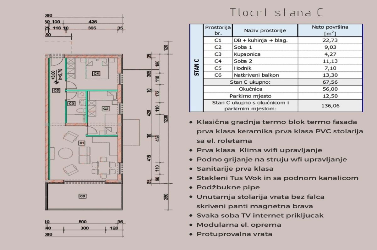 Apartma, prodaja, Omišalj, Hrvatska, 67 m2, 250.000,00 EUR