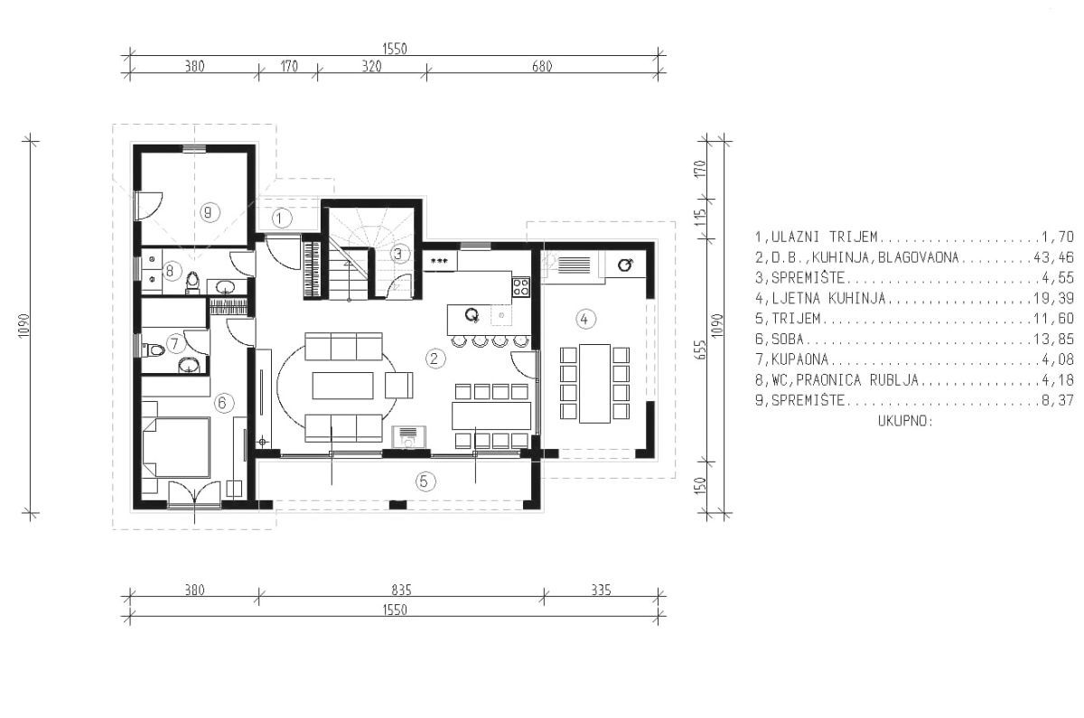 Nova kamnita hi&#353;a, prodaja, Mesto Krk, Hrvatska, 169 m2, 899.000,00 EUR