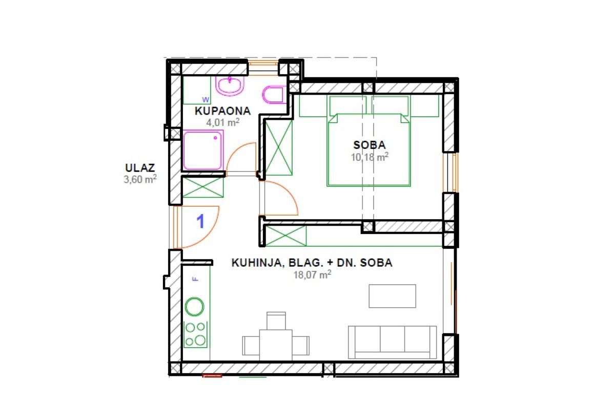 Apartma, prodaja, Njivice, Hrvatska, 32 m2, 175.000,00 EUR
