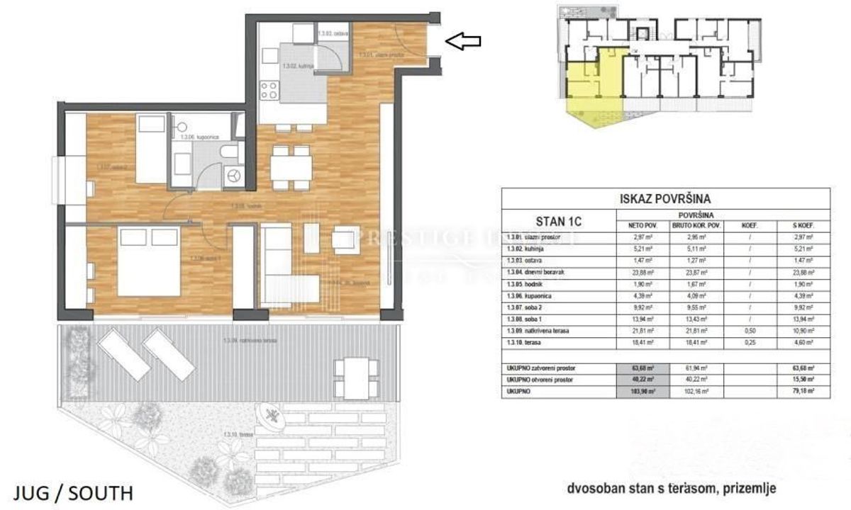 Stanovanje Žnjan, Split, 103m2