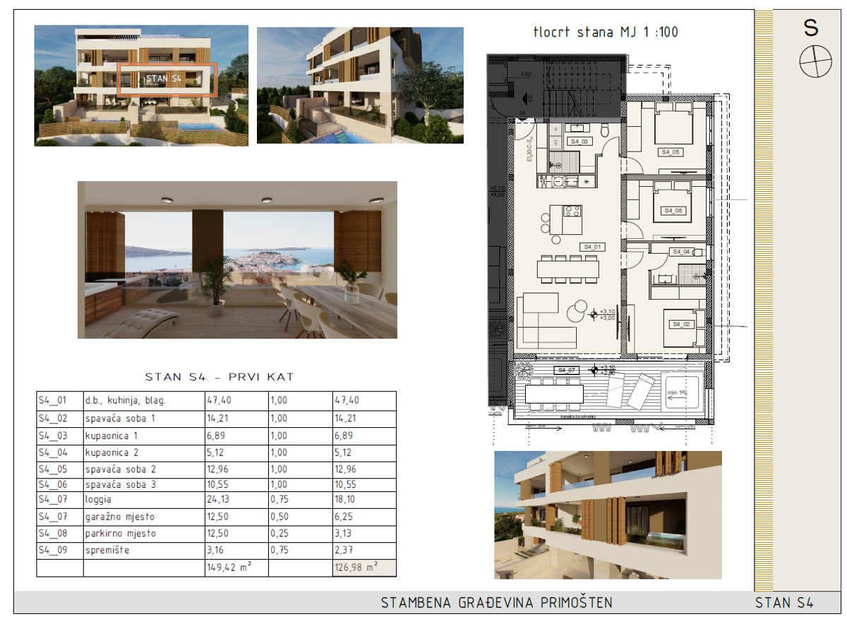 Stanovanje Primošten, 126,98m2