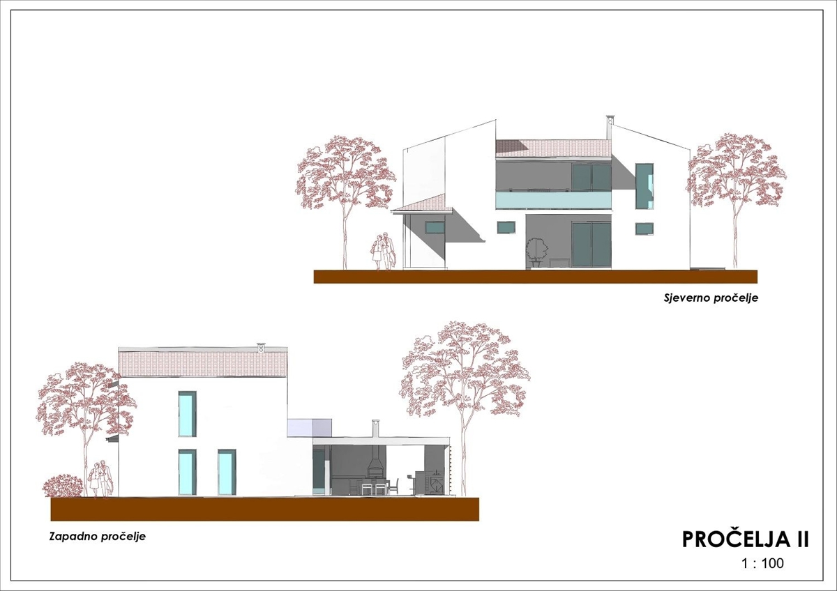 KAŠTELIR-ZAZIDLJIVO ZEMLJIŠČE POGLED MORJE Z IDEJNIM PROJEKTOM