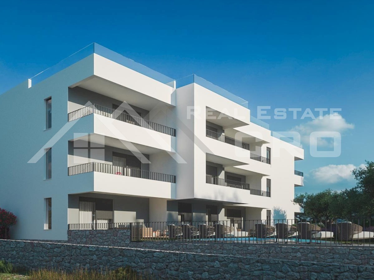 Nepremičnine Čiovo – Novozgrajeni apartmaji s skupnim bazenom in garažo, naprodaj