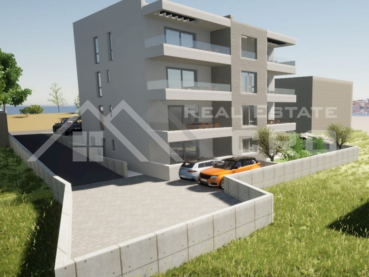 Nepremičnine Čiovo - Popolnoma opremljeno stanovanje s teraso in vrtom, v novi stavbi v bližini morja, naprodaj