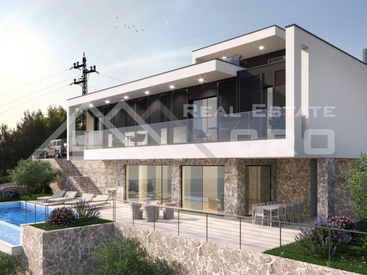 Nepremičnine Omiš - Moderna vila na mirni lokaciji s panoramskim pogledom na morje, okolica Omiša, naprodaj