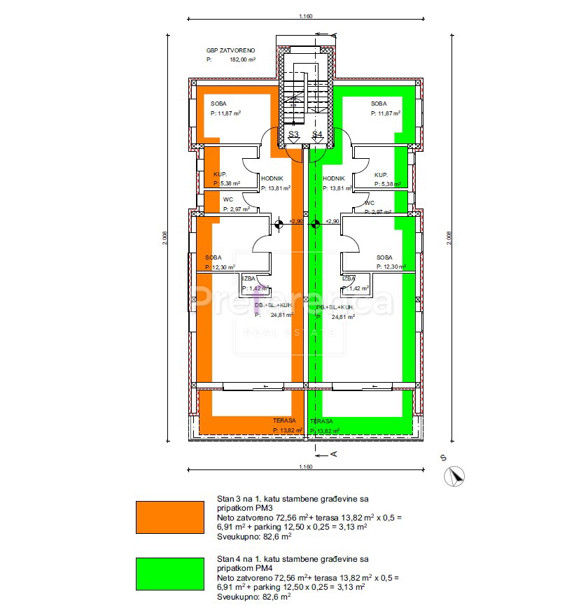 Povljana - dvosobno stanovanje v pritličju z vrtom