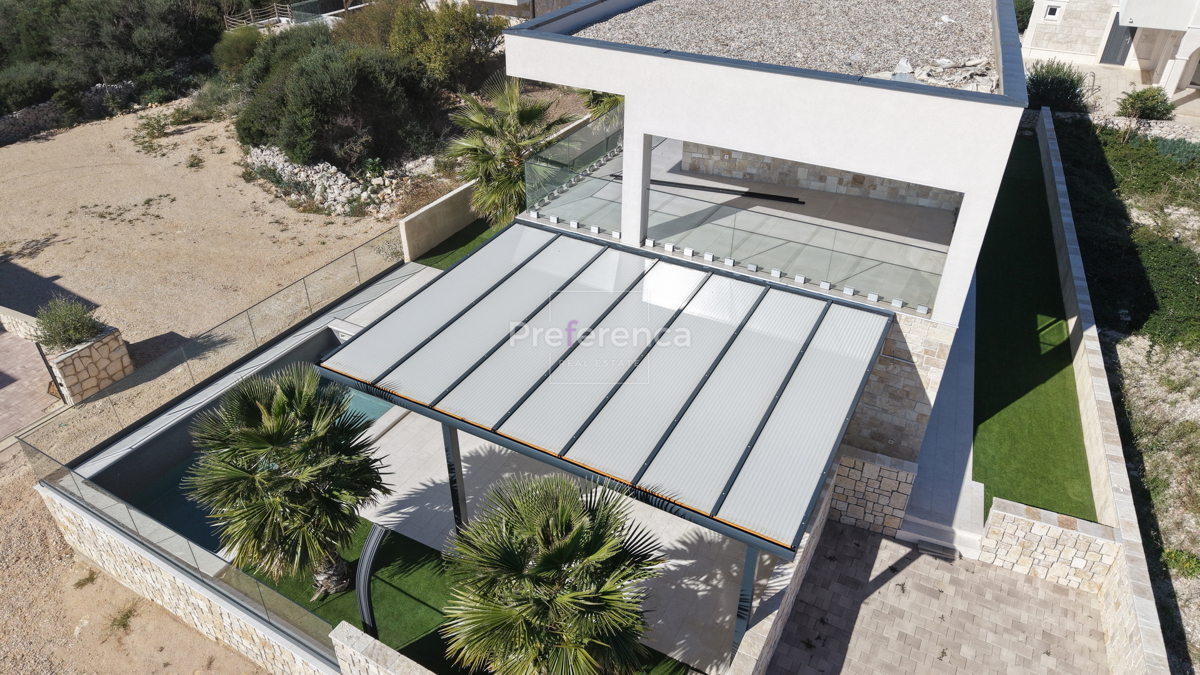 Škuncini stani, Novalja - moderna vila z bazenom