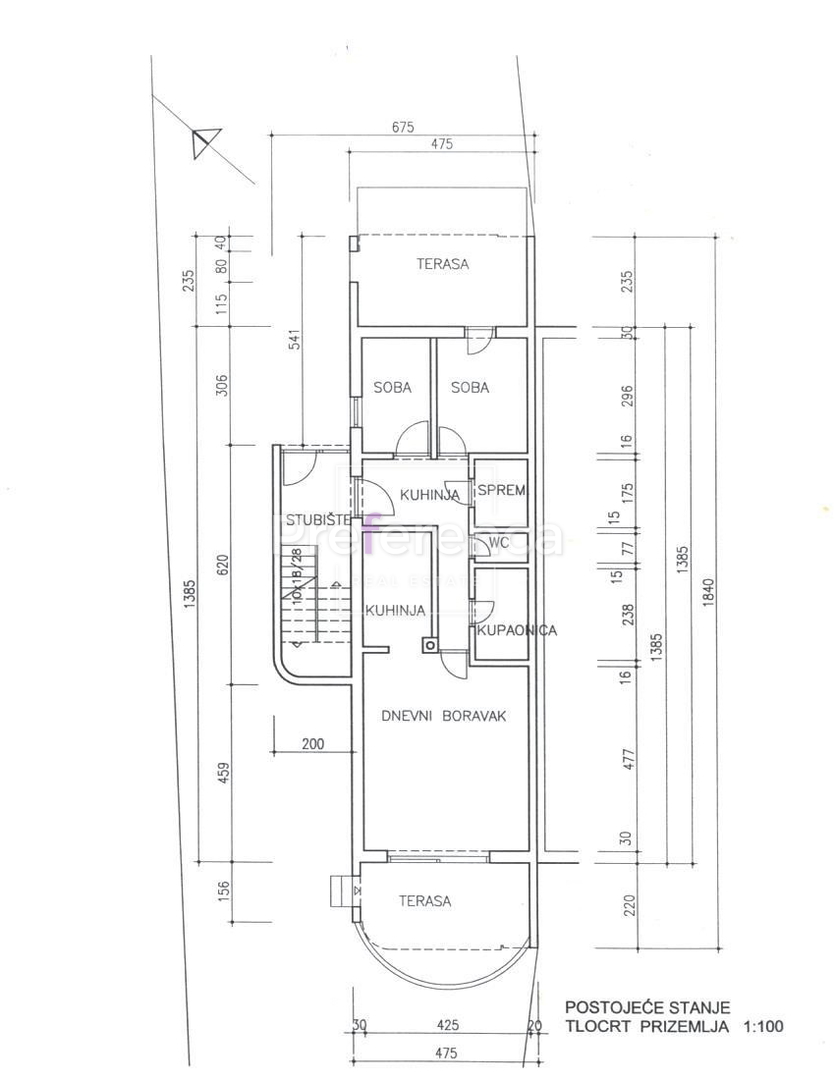 Novalja - hiša s 5 apartmaji blizu morja
