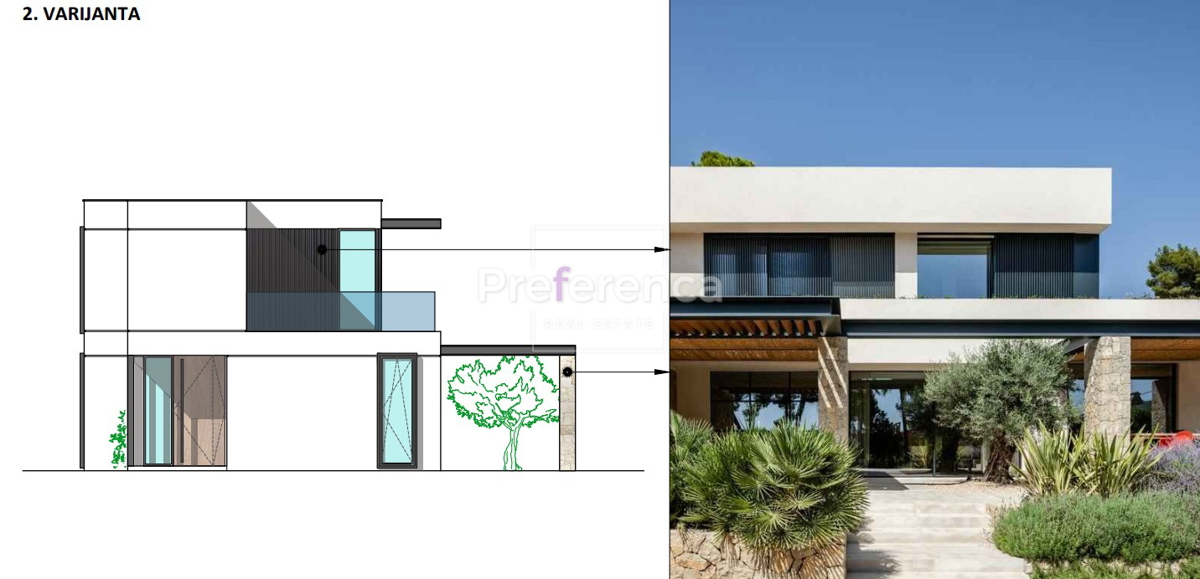 Novalja - gradbeno zemljišče z idejno zasnovo