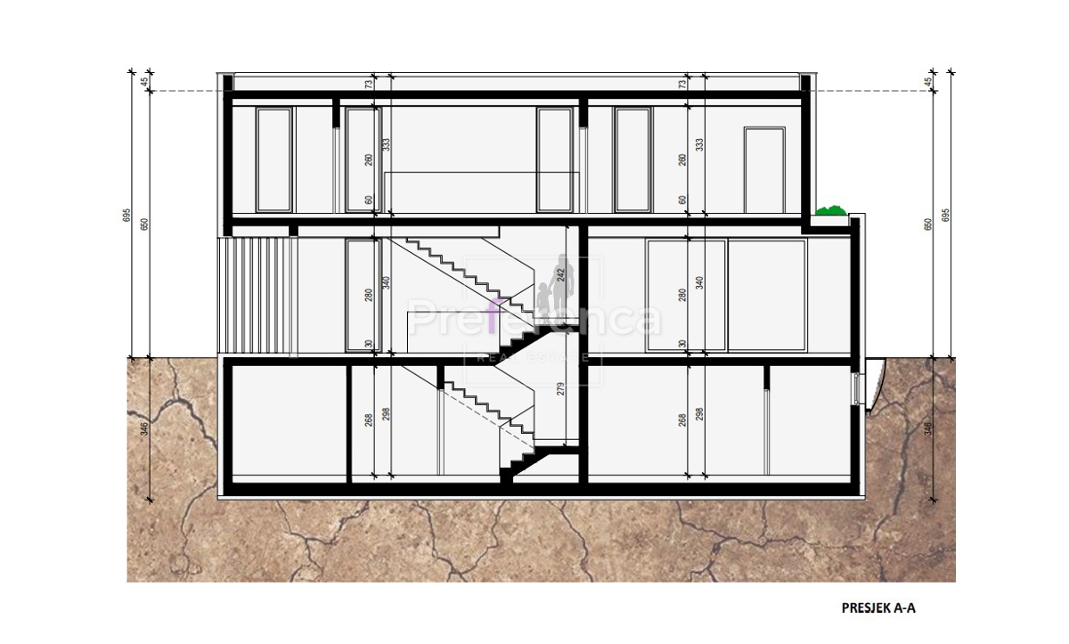 Novalja - gradbeno zemljišče z idejno zasnovo