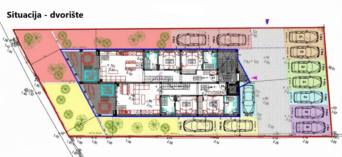 Mandre - dvonadstropno stanovanje z vrtom - PRVA VRSTA