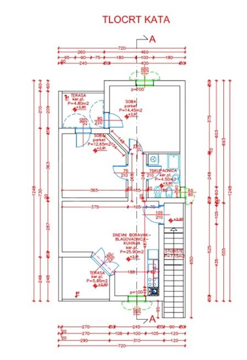 Medulin, Pošesi, dvosobno stanovanje blizu morja