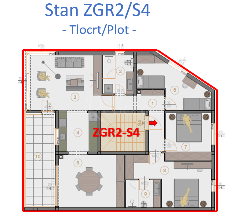 Stanovanje z vrtom, 69 m2, dve sobi, parkirišče, Veli Vrh, NOVO