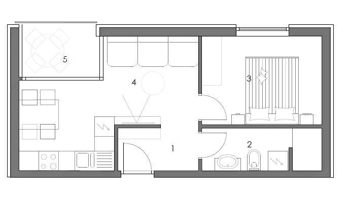 Apartma v pritličju, vrt, parking, Medulin, NOVO