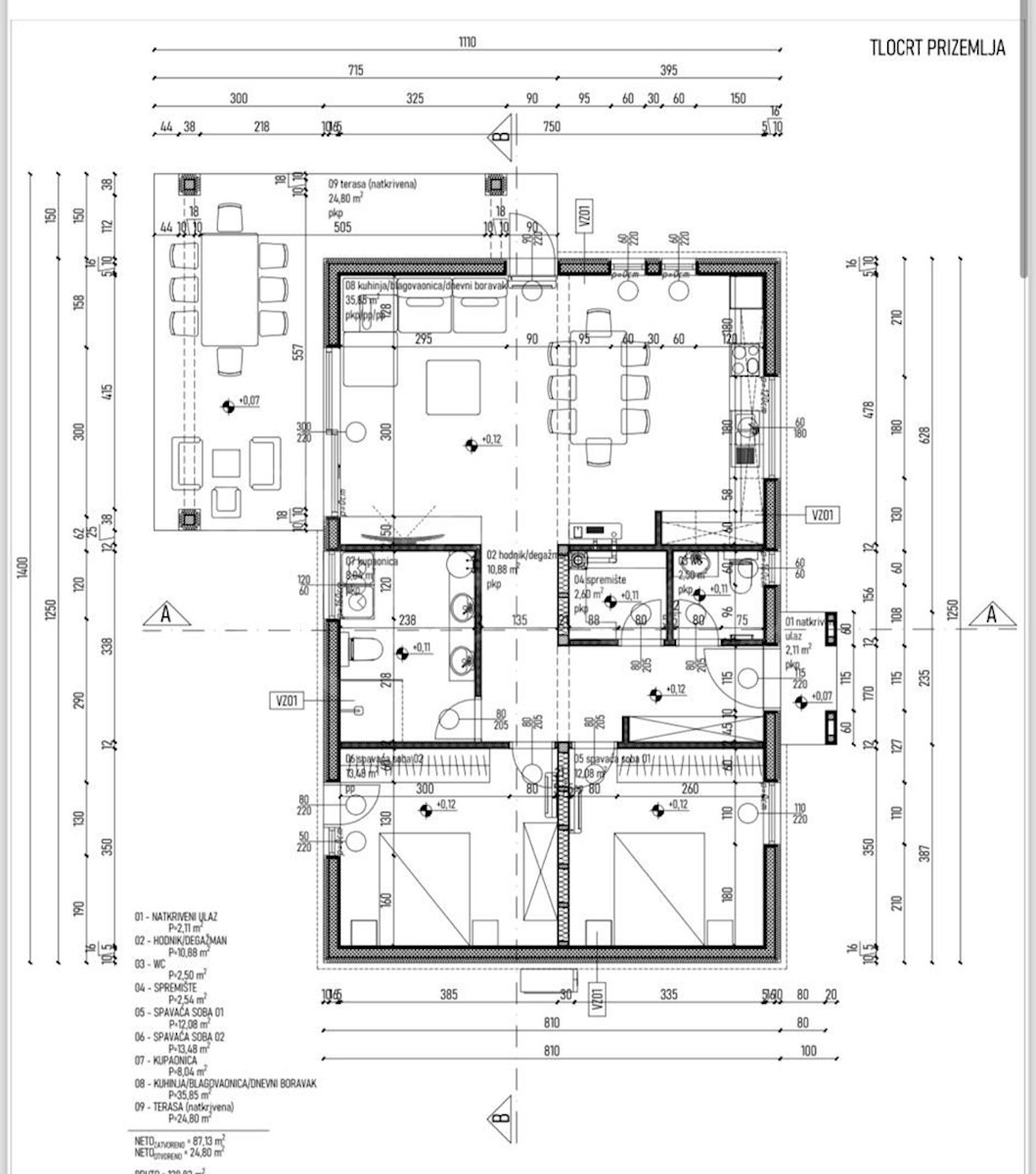 Zazidljivo zemljišče, projekt, dovoljenje, 472 m2, okolica Žminja