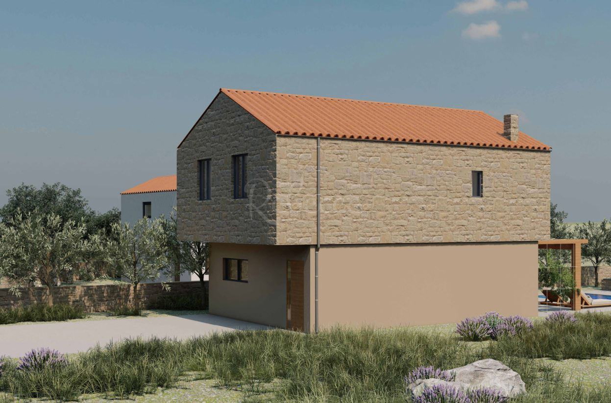 Gradbeno zemljišče 550 m2, projekt, dovoljenje, okolica Juršići