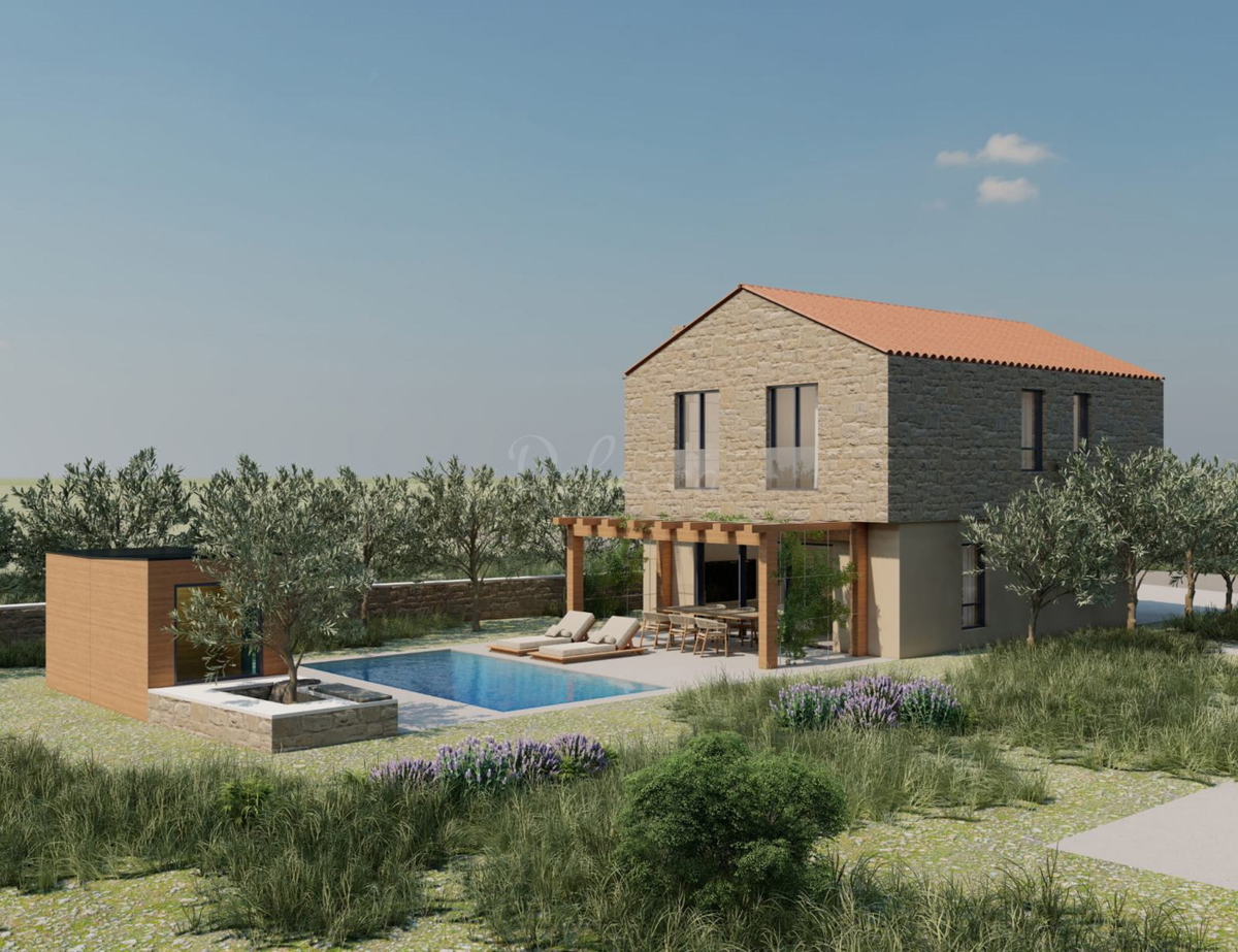 Gradbeno zemljišče 550 m2, projekt, dovoljenje, okolica Juršići