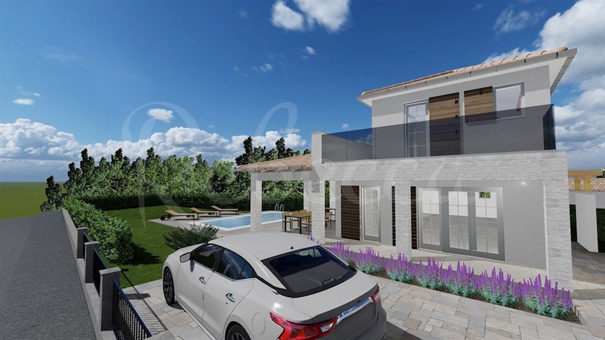 Vila z bazenom, 158 m2, 4 spalnice, blizu Juršića, NOVO