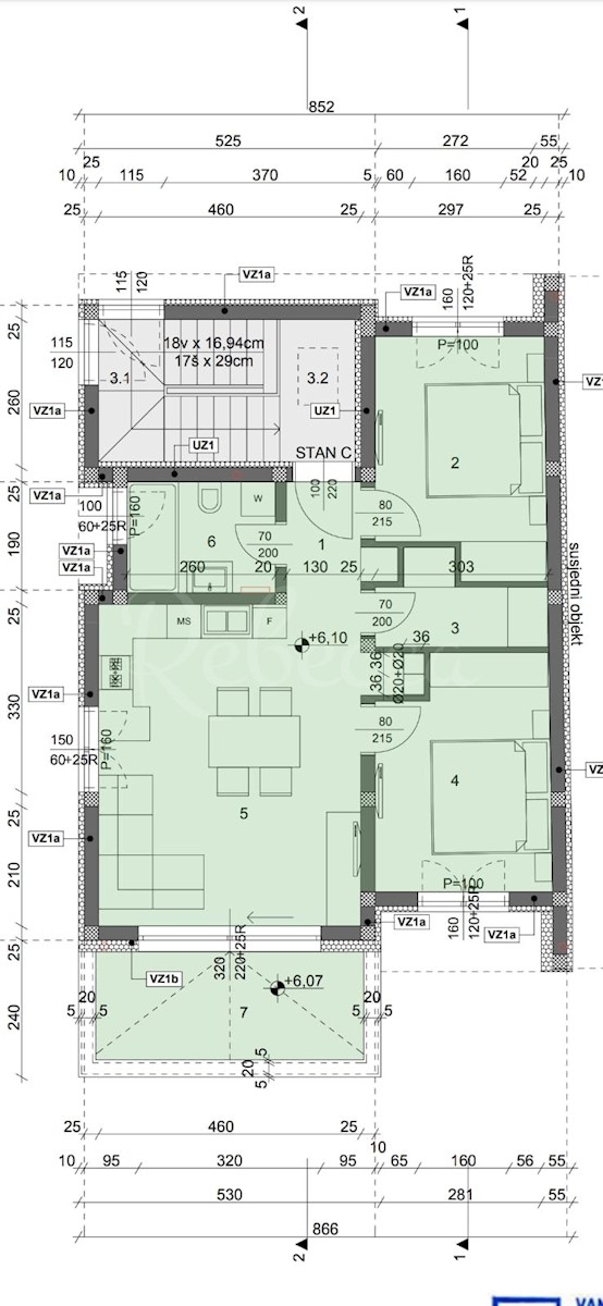 Stanovanje v 1. nadstropju, 72,20 m2, 2 ss, parkirišče, blizu morja, Valbandon, NOVO