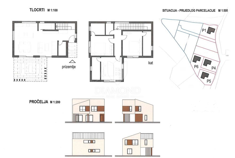 Zazidljivo zemljišče s projektom, okolica Vodnjana, Istra