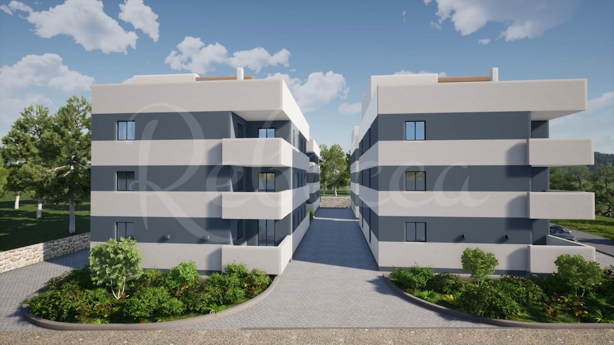 Pakoštane, apartma v 1. nadstropju (70m2), 100 metrov od morja, NOVOGRADNJA