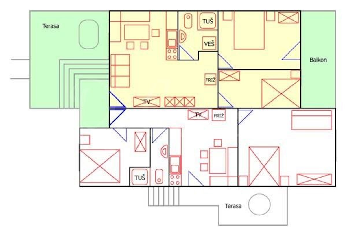 Biograd na moru, hiša s 7 utečenimi apartmaji !!!