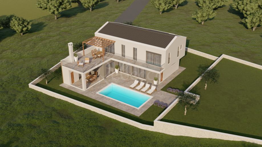 Zazidljivo zemljišče, projekt, 1300 m2, okolica Barbana