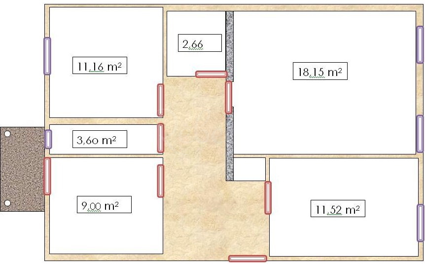 Stanovanje 67 m2, balkon, center, Pula