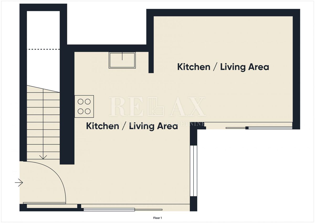 Njivice - dvoetažni apartma z bazenom in vrtom
