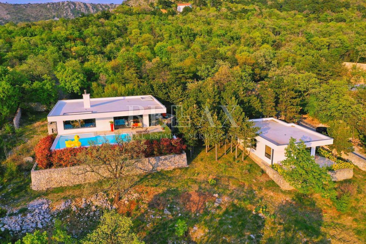 Kostrena - vila z bazenom in pogledom na morje