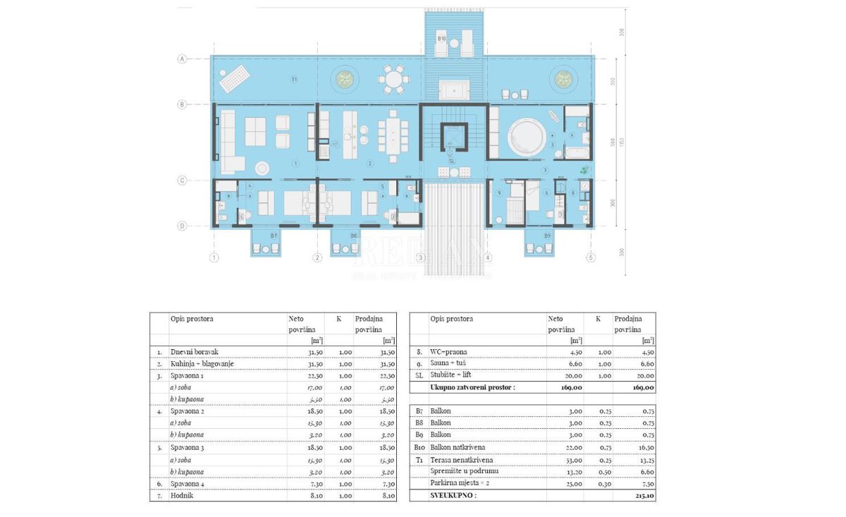 KRK, MALINSKA - Luksuzni penthouse s pogledom na morje