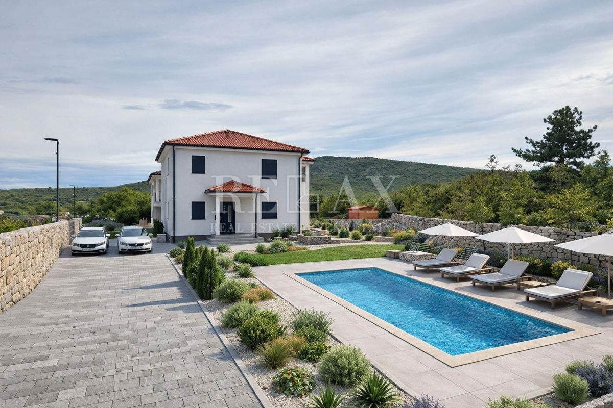 Otok Krk, Vrbnik - samostojna hiša z velikim vrtom